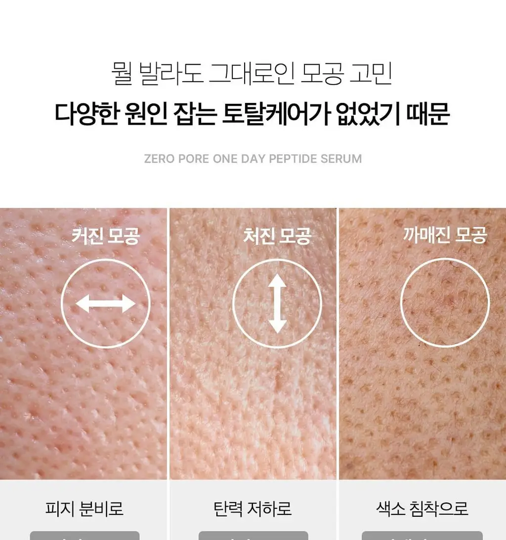 [100% 리뷰이벤트/NEW] 메디큐브 제로 모공 원데이 펩타이드 세럼 30ml 상세페이지 9